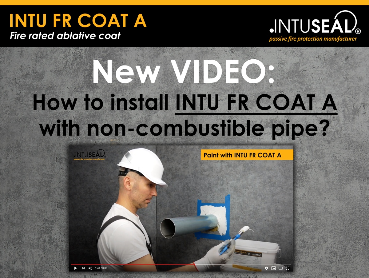 intu fr coat A on non-combustible pipe